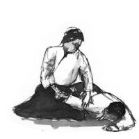 Zwart/wit aikido techniek